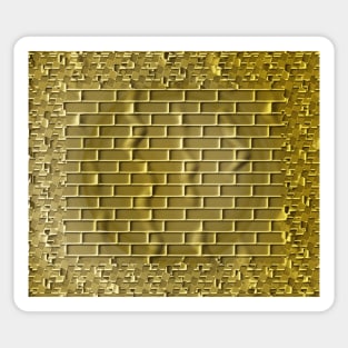 Gold bars in a decorative frame Sticker